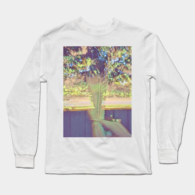 Glitching feather Long Sleeve T-Shirt by Daledoomevans